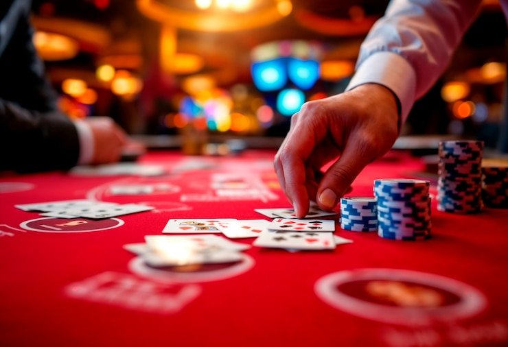 Tampilan permainan live casino yang dapat diakses melalui perangkat mobile dan desktop